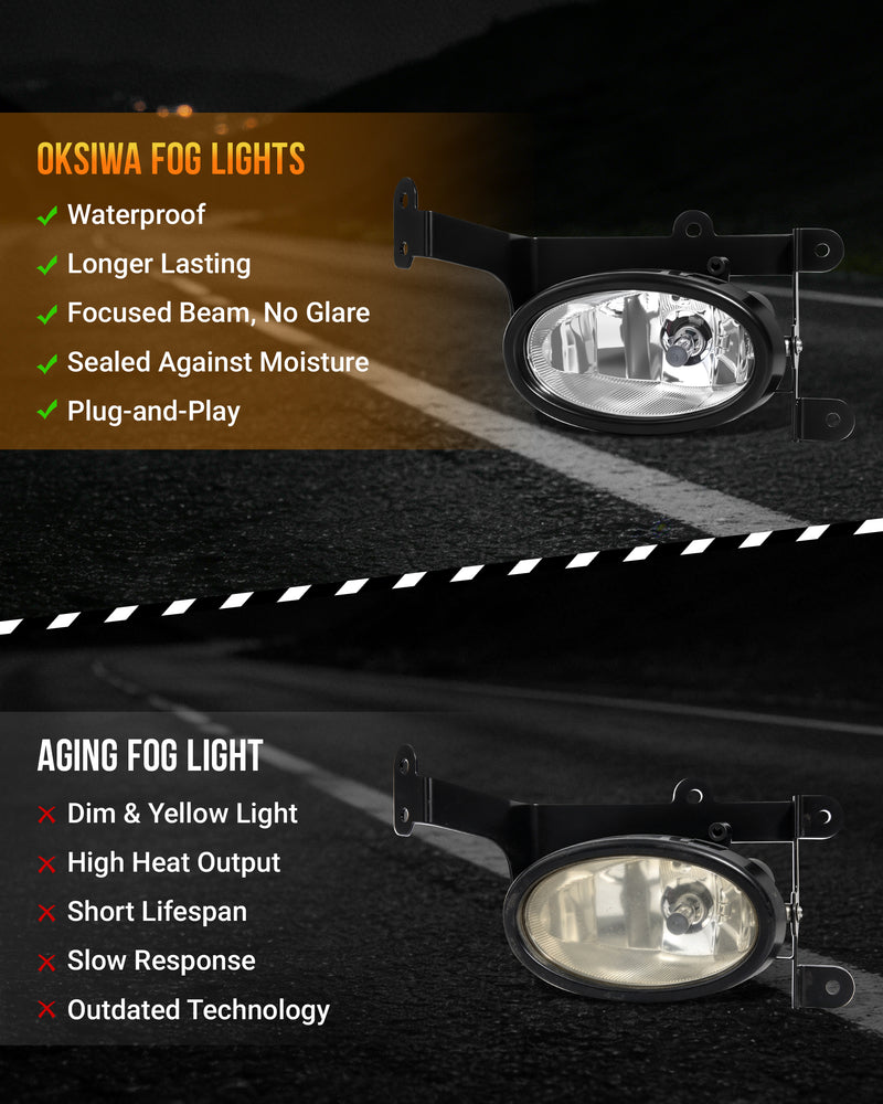 DOT approved Fog Lights for 2006-2008 Honda Civic Coupe 2DR-6