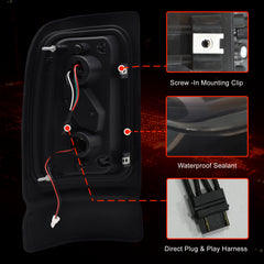 OKSIWA Sequential Full Led tail lights for Dodge 1994-2001 Ram 1500, 1994-2002 Ram 2500/3500 Starting Animated Rear Light Assembly, Dynamic Turn Signal,Brake Light,Reverse Light Smoked-5