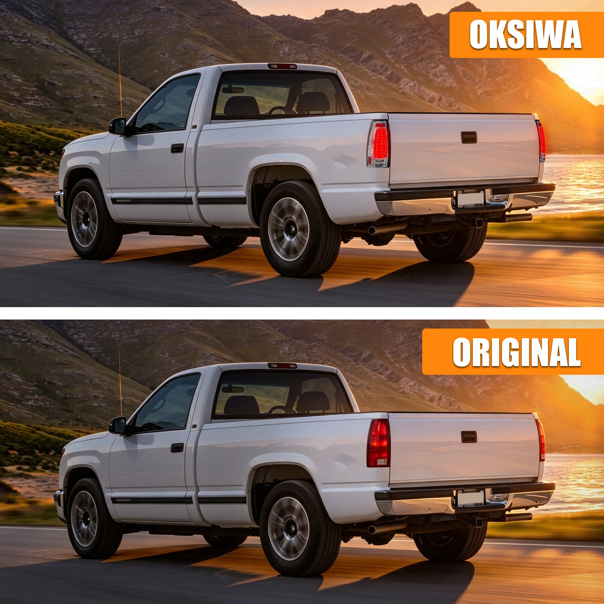 LED Tail Lights with Clear Lens for 1988-1998 Chevy GMC C/K Sierra, 92-99 Suburban Yukon, 95-99 Tahoe,Blazer,Cadillac Escalade Plug & Play-5