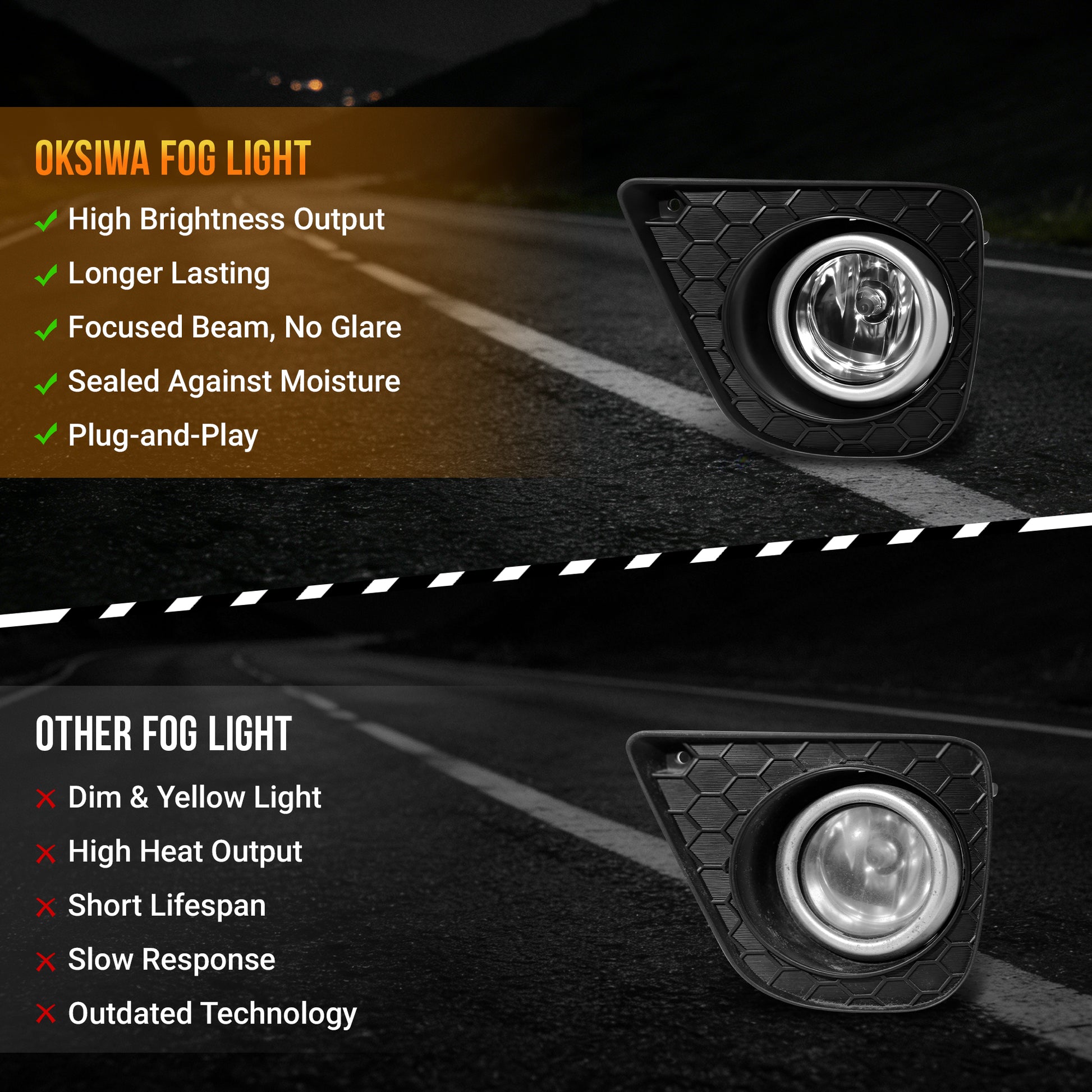 DOT approved Halogen Fog Light for 2013–2015 Honda Accord Coupe 2-Door-6
