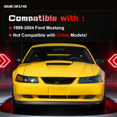 OKSIWA Fog Lights Assembly Compatible with 1999-2004 Ford Mustang, Bumper Driving Fog lamp Assembly Replacement (LED Fog Lights)-2