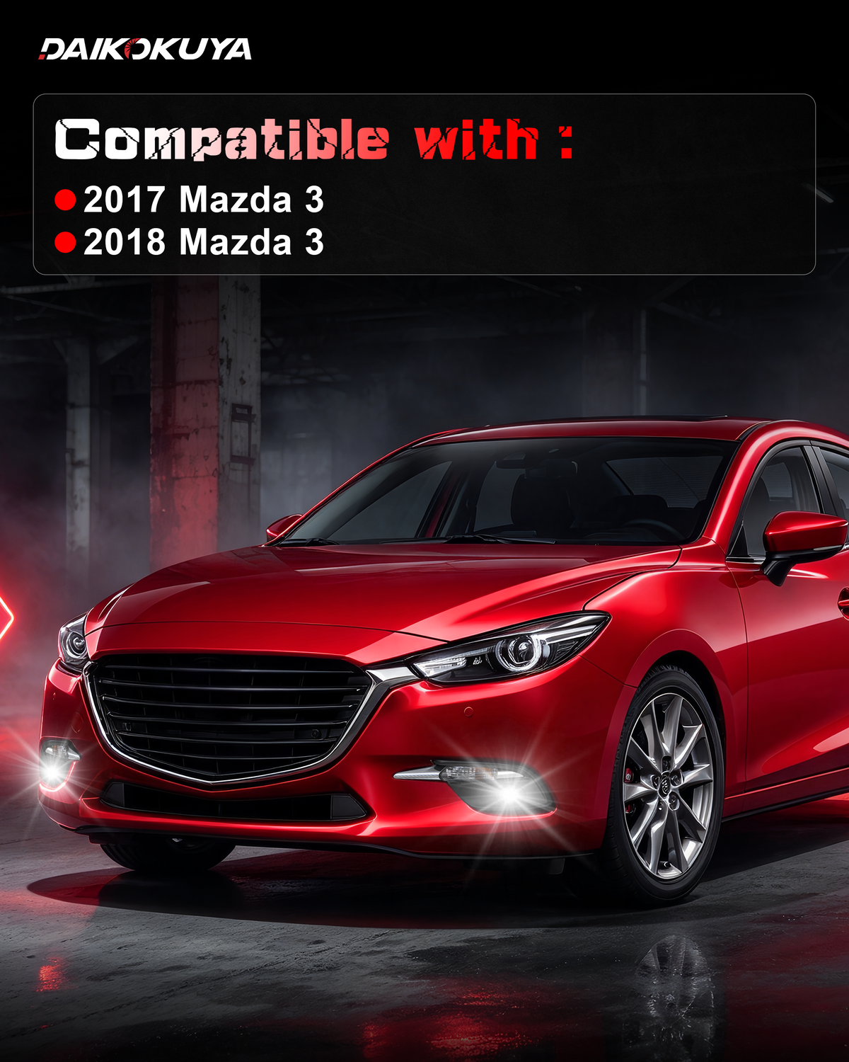 DOT Approved Halogen Fog Lights for 2017 2018 Mazda 3-2