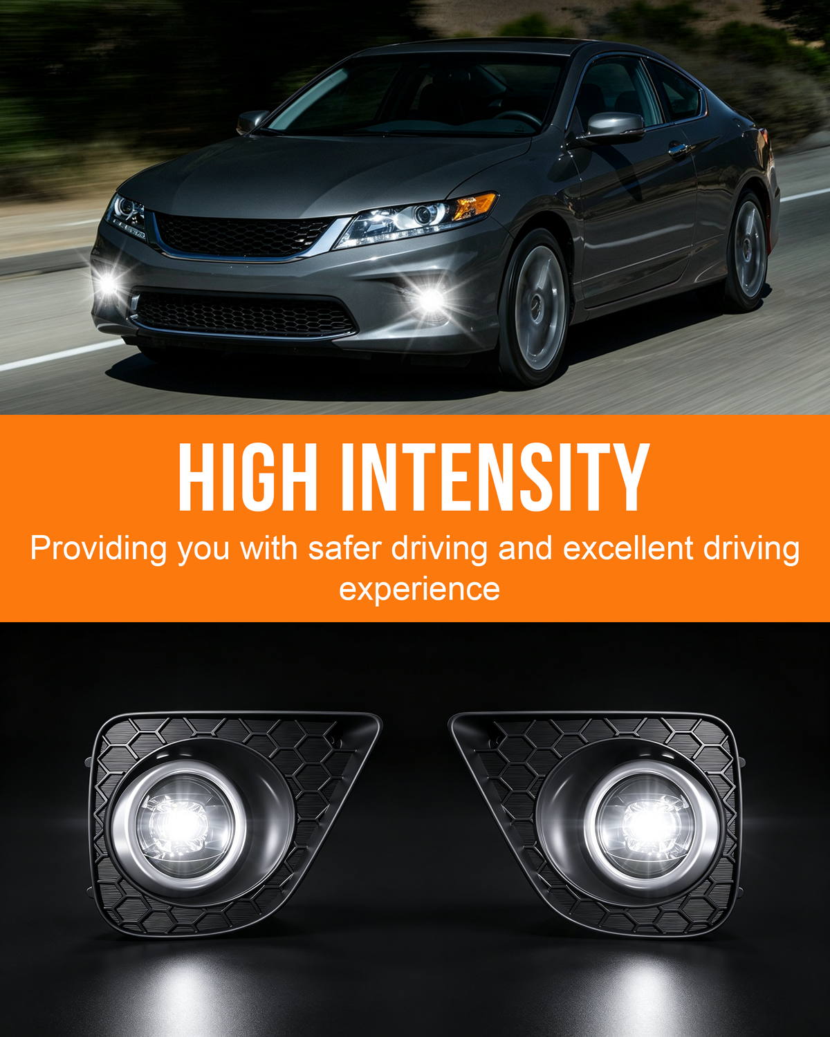 DOT Approved LED Fog Light for 2013–2015 Honda Accord Coupe