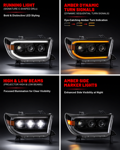 LED Headlights for 2007-2013 Toyota Tundra, 2008-2021 Sequoia-2