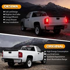 OKSIWA Upgrade Full LED Tail Lights for 2007-2013 Chevy Silverado 1500/2500HD/3500HD,Brighter & Safer, Smoke Lens Rear Lights, Easy Installation, Weather-Resistant-6