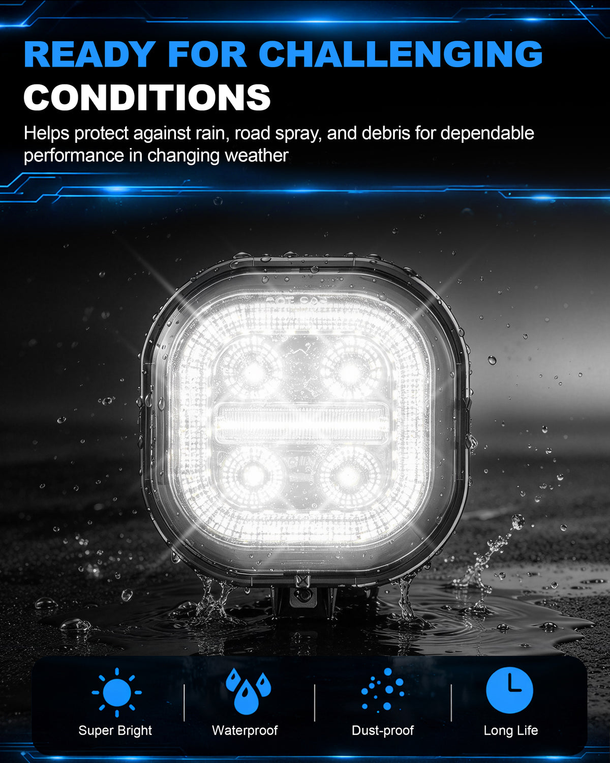 DOT Approved LED Fog Lights for 1999-2016 Ford F250 F350 F450 F550 Super Duty-5