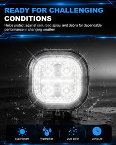 DOT Approved LED Fog Lights for 1999-2016 Ford F250 F350 F450 F550 Super Duty-5