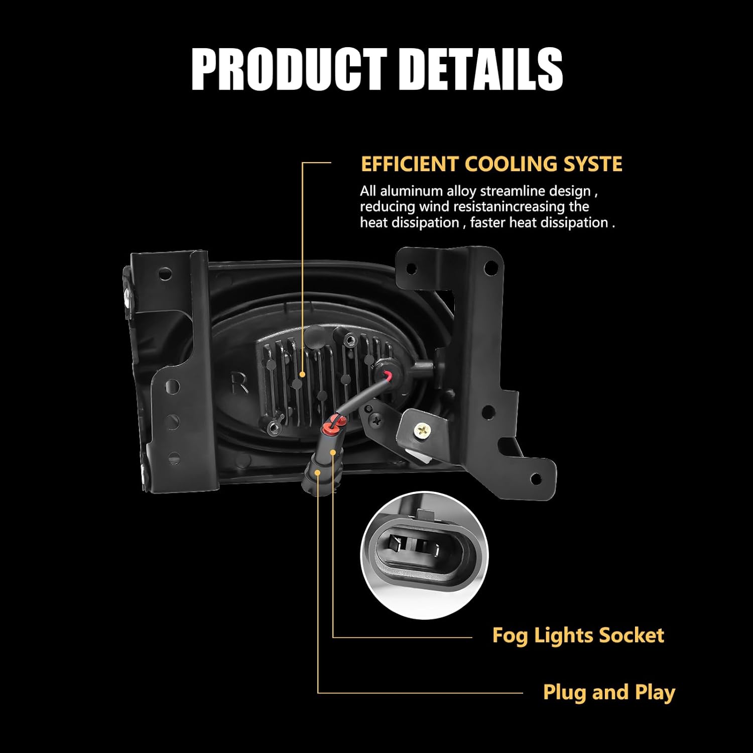 OKSIWA LED Fog Lights Fit for 2006 2007 2008 Honda Civic 4-Door Sedan, Front Bumper Driving Light Kit,Fog Lamps Assembly Replacement with Wiring Harness,Clear Lens，Plug and Play