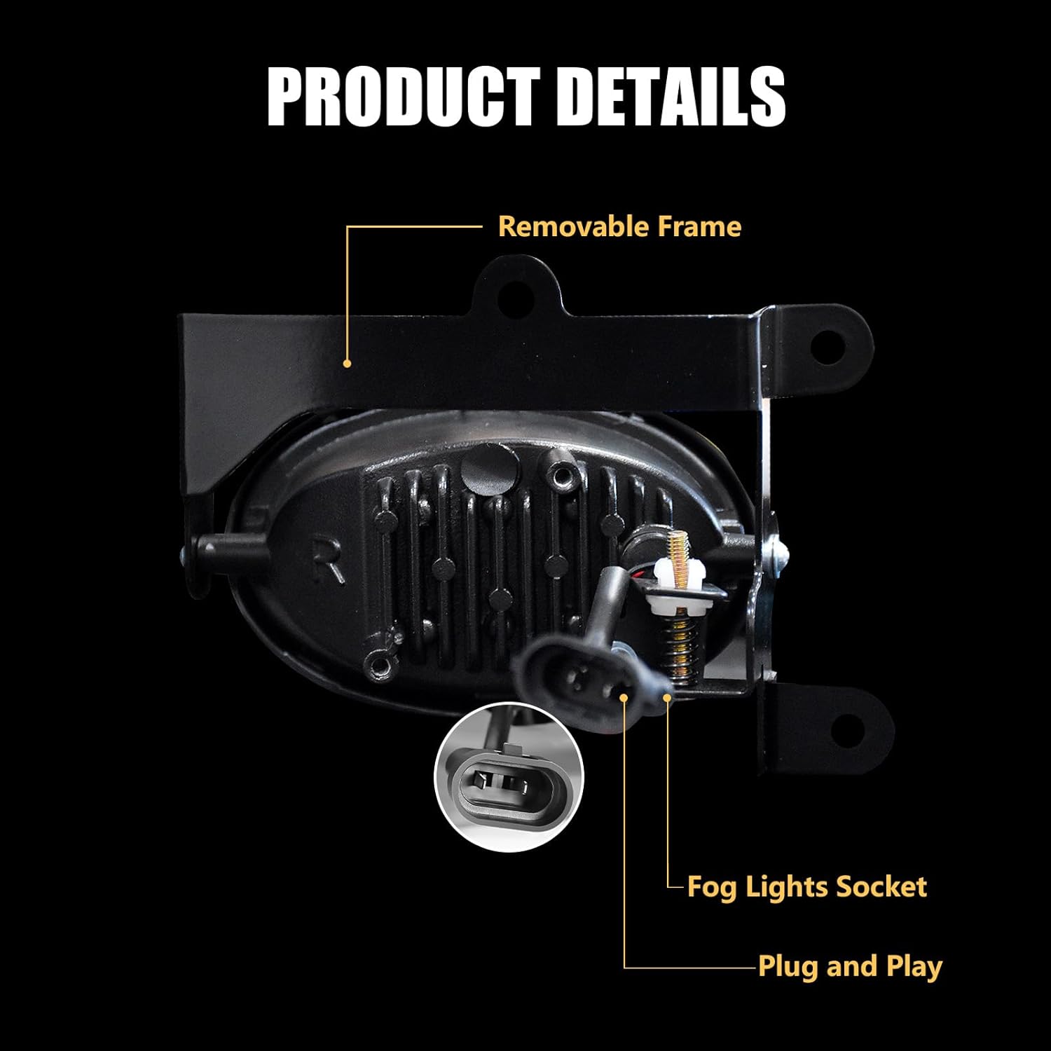 OKSIWA LED Fog Lights for 2006 2007 2008 Honda Civic Coupe 2DR,Front Bumper Driving Light kit,Fog Lamp Assembly Replacement with Switch,Wiring Harness,Plug and Play-4