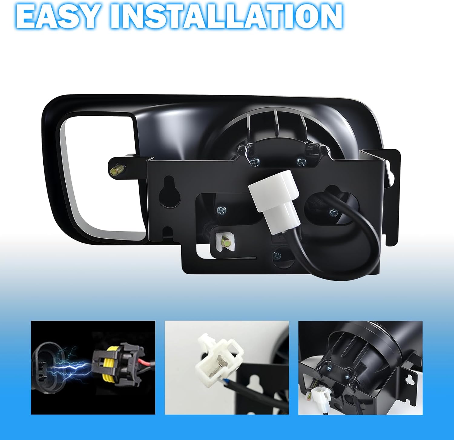 OKSIWA Fog Lights Assembly Compatible With 1999 2000 Honda Civic Fog Lamps 1 Pair of Fog Lights with Wiring Harness and Switch-4
