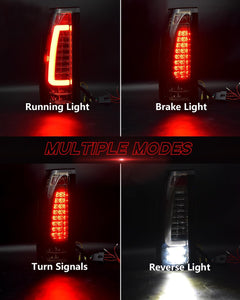 Smoked LED Tail Lights for 1988-1998 Chevy GMC C/K Pickup, 92-99 Suburban, 95-00 Tahoe, Full Size Blazer Yukon Cadillac Escalade Plug & Play-2