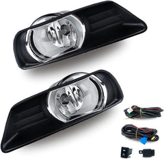OKSIWA Fog Lights Compatible with 2007 2008 2009 Toyota Camry Clear Glass Lens with Wiring and Switch Kit (Clear Lens)-1