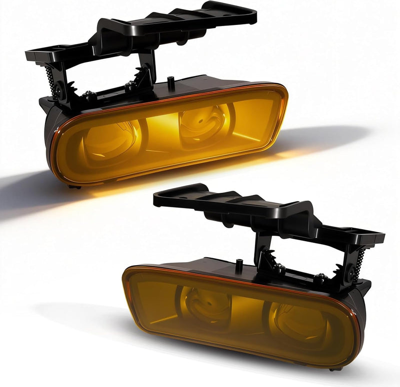 DOT Approved Yellow LED Fog Lights for 1999-2006 Chevy Silverado Tahoe Suburban Plug & Play-8