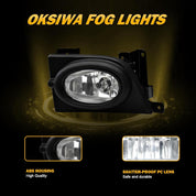 OKSIWA Halogen Fog Lights Fit for 2006 2007 2008 Honda Civic 4-Door Sedan,Front Bumper Driving Light Replacement Kit, Fog Lamps Replacement with Wiring Harness,Clear Lens,Plug and Play
