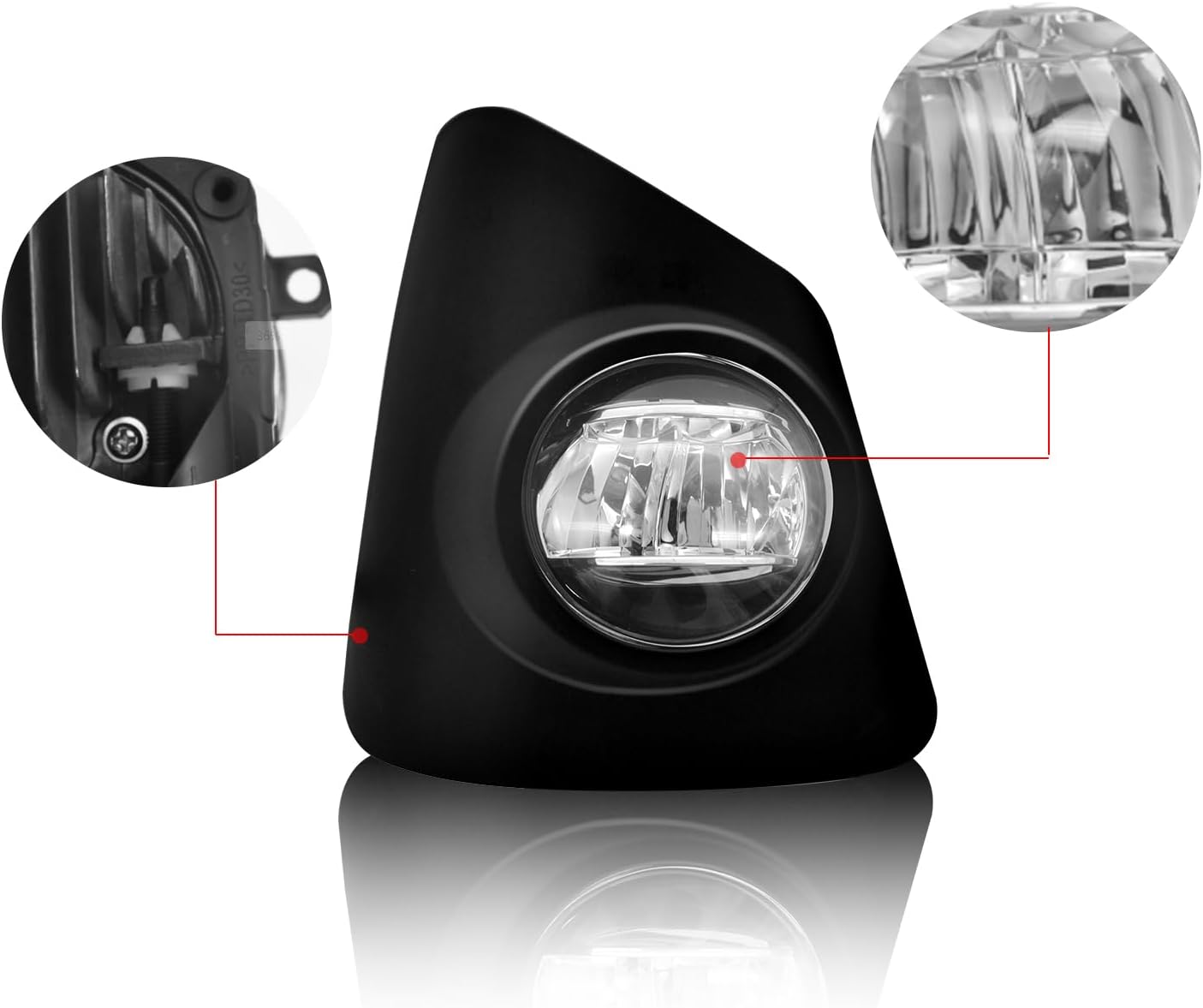 OKSIWA LED Fog Lights Compatible With 2014-2016 Toyota Corolla S/SE with Wiring Harness & Switch, Front Bumper Lamp-5