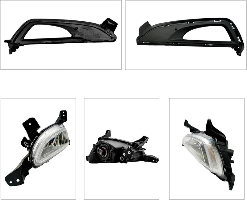 OKSIWA Fog Lights Assemblies Compatible With 2016 2017 2018 Hyundai Tucson Passenger & Driver Side Front Bumper Fog Lights-2