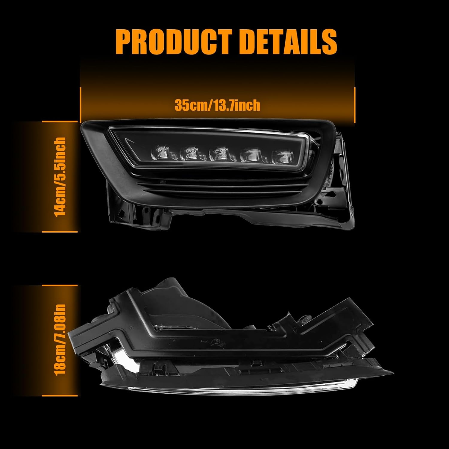 OKSIWA LED Fog Light for 2013-2015 Honda Accord Sedan, Front Bumper Driving Light Kit, Fog Lamp Assembly Replacement with Wiring Harness, Switch,Plug and Play-4