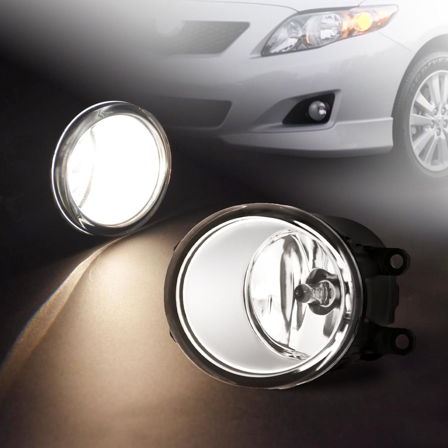 OKSIWA 1Pair Fog Lights for Toyota 2012-2015 Tacoma 2010-2013 4runner 2007-2014 Camry 2009-2013 Corolla RAV4 Matrix Avalon Prius Solara Venza Yaris【2006 SCION】 for Lexus GS350 HS250h IS-F Halogen