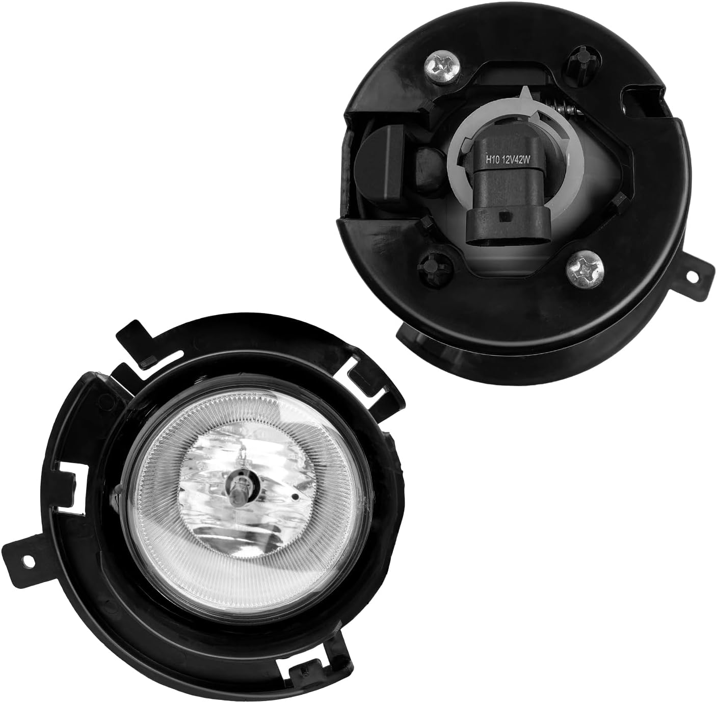 OKSIWA Fog Light Assembly Fit For Dodge Durango 2011 2012 2013 Front Bumper Driving Fog Lamps with H10 12V 42W Halogen Bulbs-7