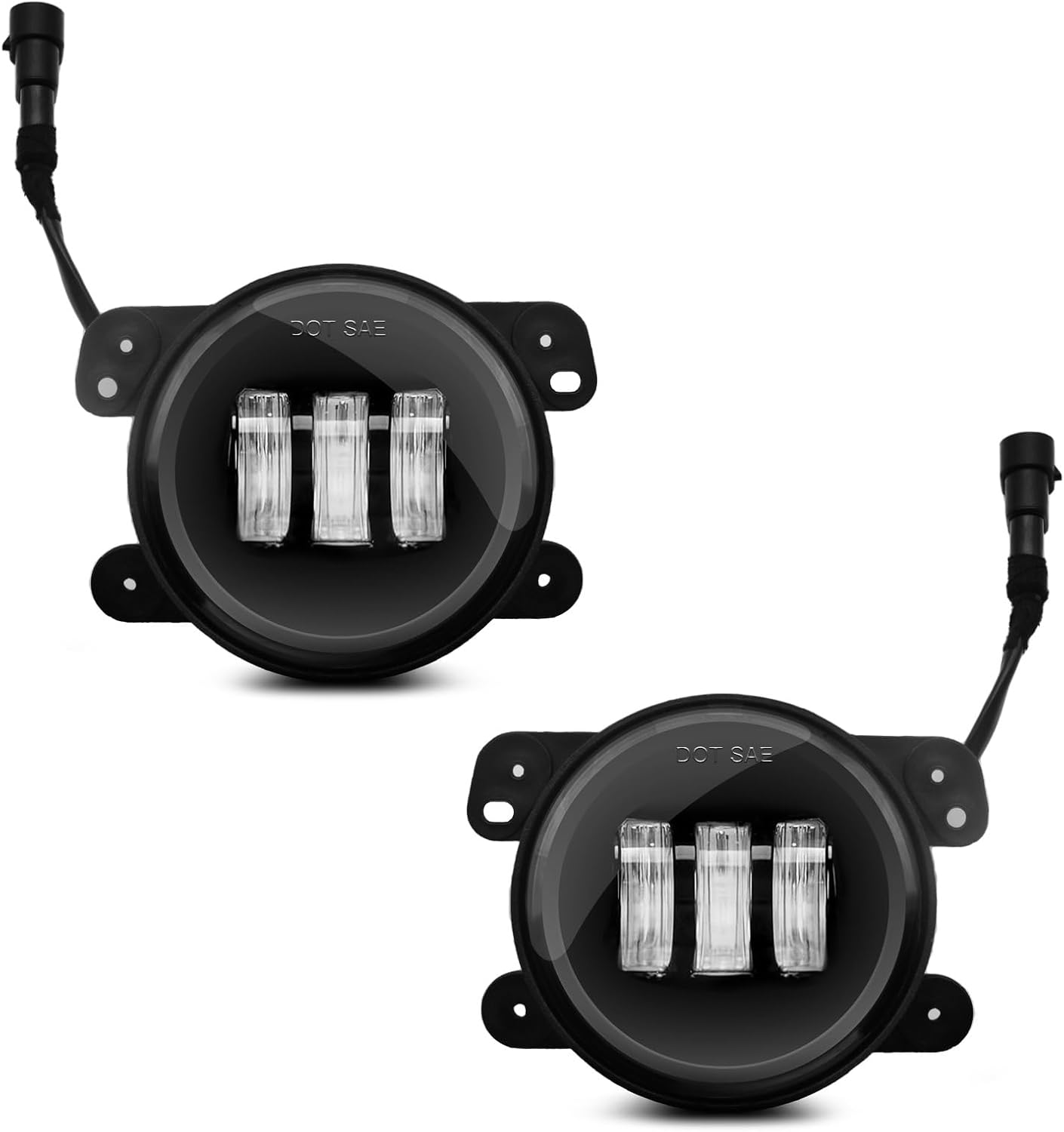 OKSIWA 4 Inch LED Fog Lights fit for 2007-2018 Jeep Wrangler JK JKU TJ LJ, A Pair of Front Bumper Driving Fog Lamps with Clear Lens-8