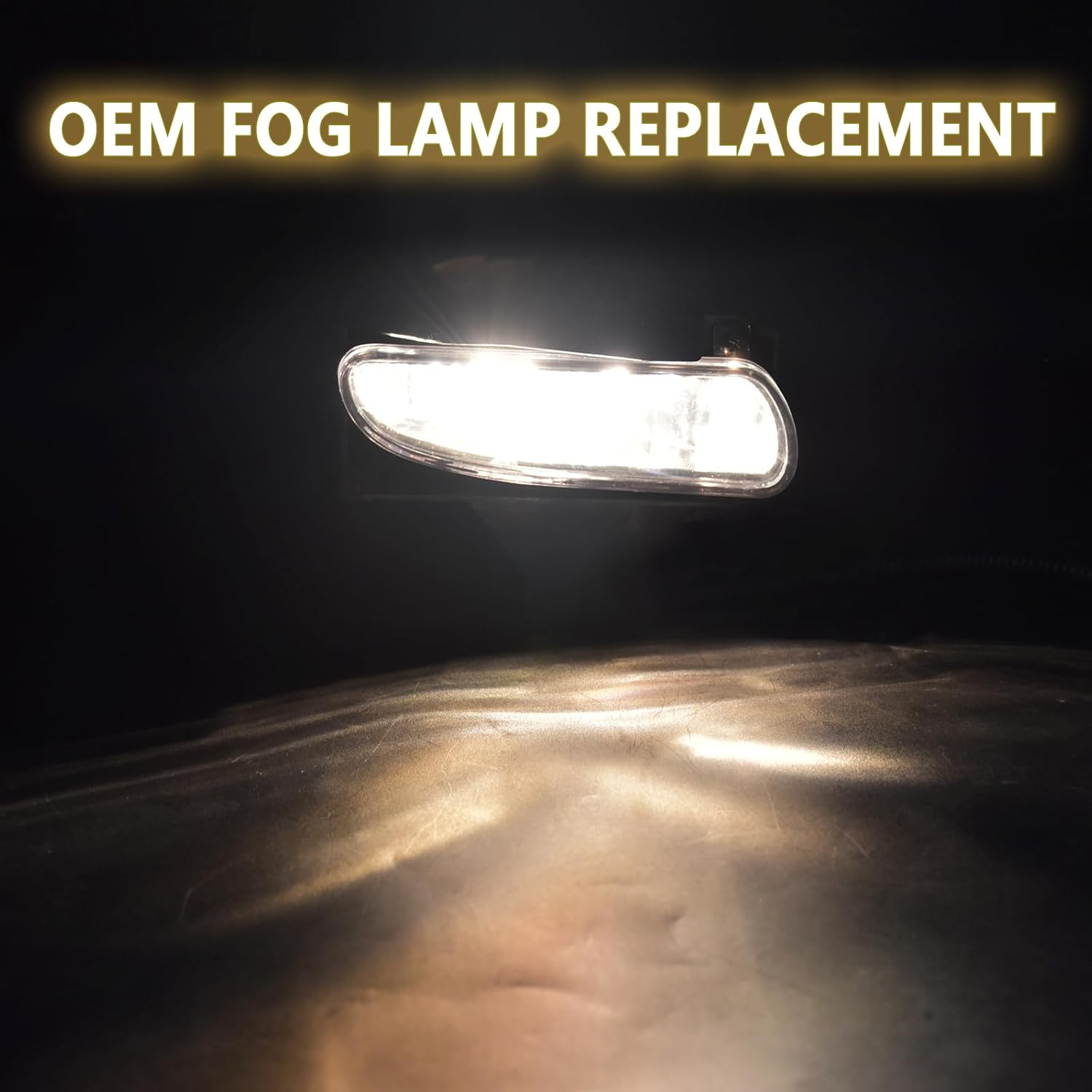 OKSIWA Fog Lights Assembly Compatible with 1999-2004 Ford Mustang, Bumper Driving Fog lamp Assembly Replacement (Halogen Fog Lights)