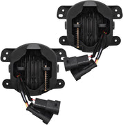OKSIWA 4-Inch LED Fog Lights with Integrated DRL & Turn Signals - Perfect Fit for 2007-2018 Jeep Wrangler JK - Complete Jeep Wrangler Fog Lamp Replacement Kit (1 Pair)