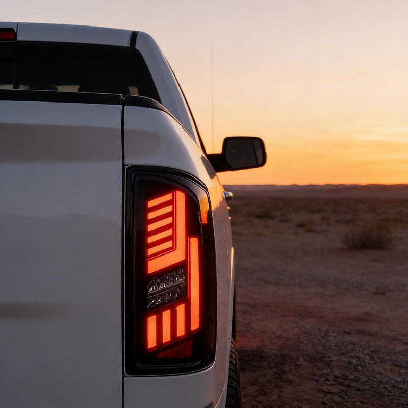 OKSIWA Sequential Full Led tail lights Fit for Dodge Ram 1500 2007 2008, Fit for Ram 2500 3500 2007-2009 Starting Animated Rear Light Assembly, Dynamic Turn Signal,Reverse Light,Brake Light Smoked-4