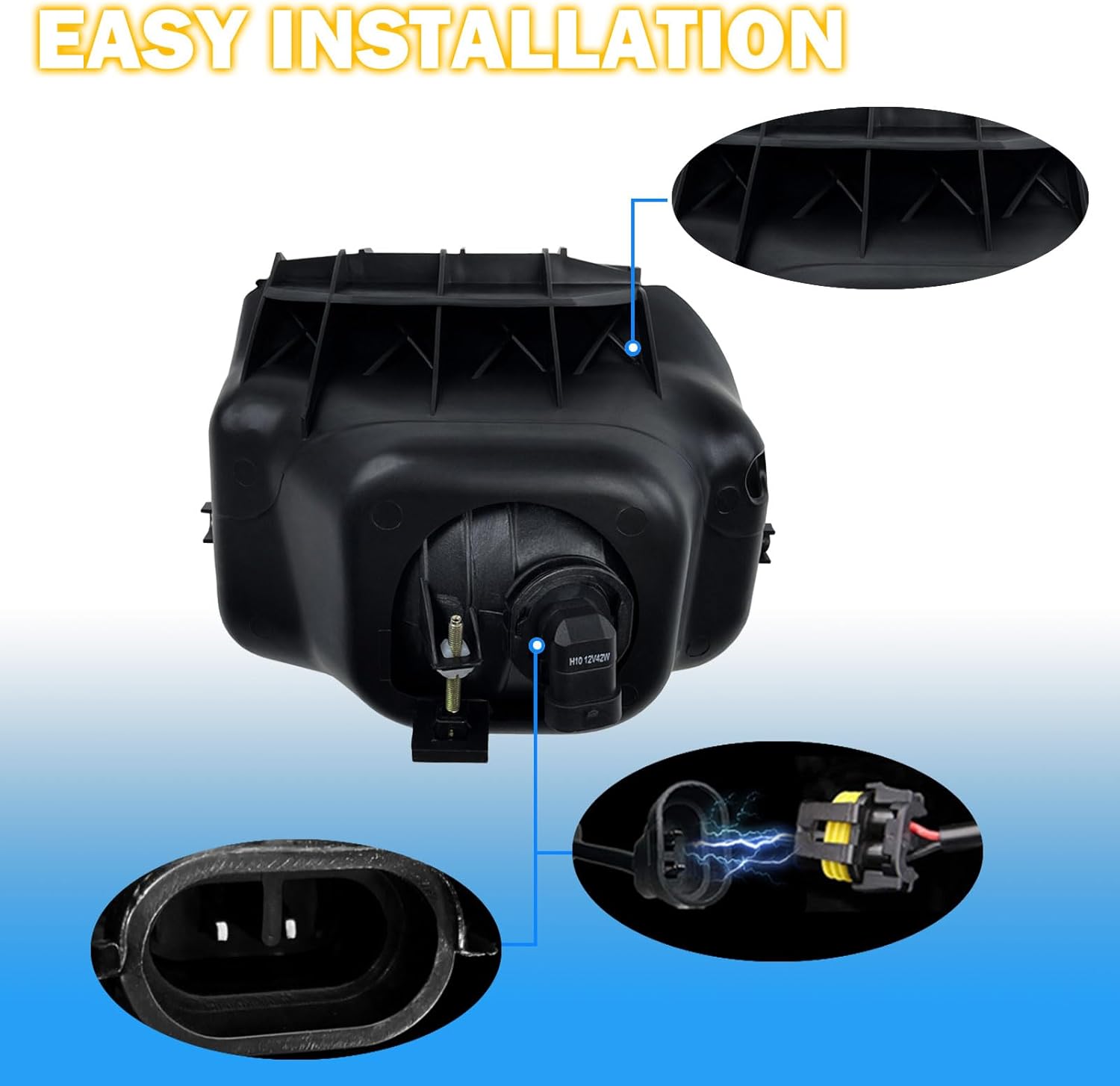 DOT Approved Halogen Fog Lights for 2002-2007 Chevy Silverado Avalanche Plug & Play-3