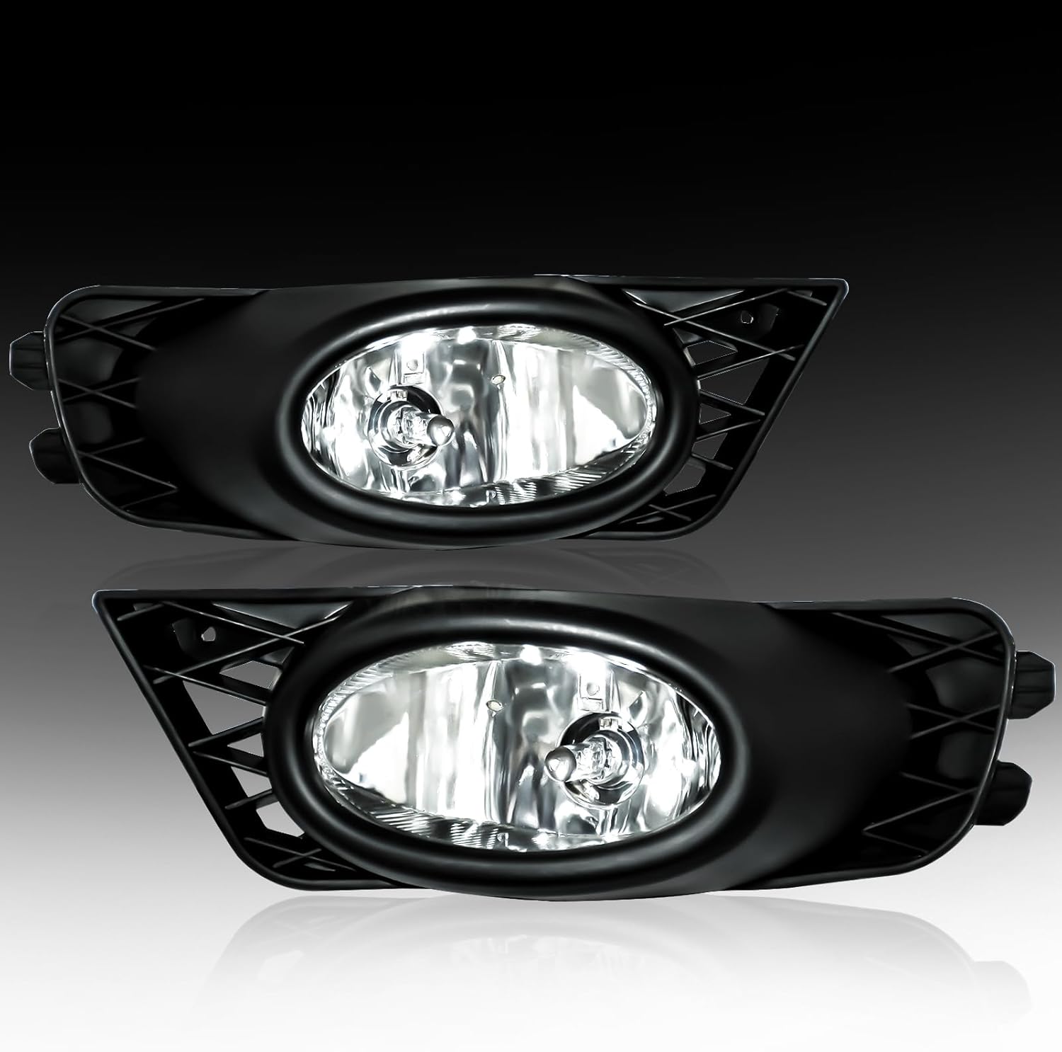 OKSIWA Halogen Fog Lights Fit for 2009 2010 2011 Honda Civic 4-Door Sedan,Front Bumer Driving Light Kit,Fog Lamps Replacement with Wiring Harness,Clear Lens,Plug and Play