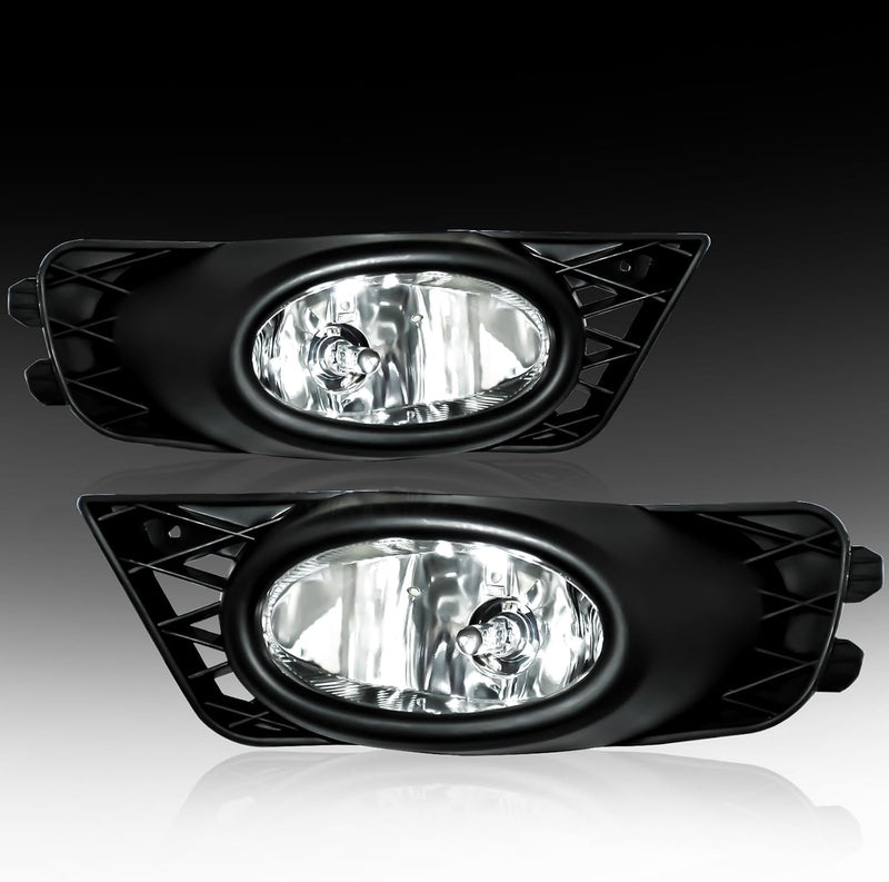 OKSIWA Halogen Fog Lights Fit for 2009 2010 2011 Honda Civic 4-Door Sedan,Front Bumer Driving Light Kit,Fog Lamps Replacement with Wiring Harness,Clear Lens,Plug and Play-7