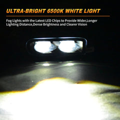 OKSIWA LED Fog Lights for 2002-2006 Cadillac Escalade/EXT, 2003-2006 Escalade ESV, Led Fog Lamps front Bumper Driving Light,Plug and Play-3