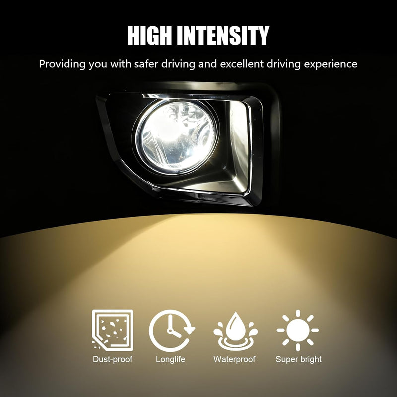 DOT Approved Halogen Fog Lights for 2015-2019 GMC Sierra 2500HD/3500HD Plug & Play-5