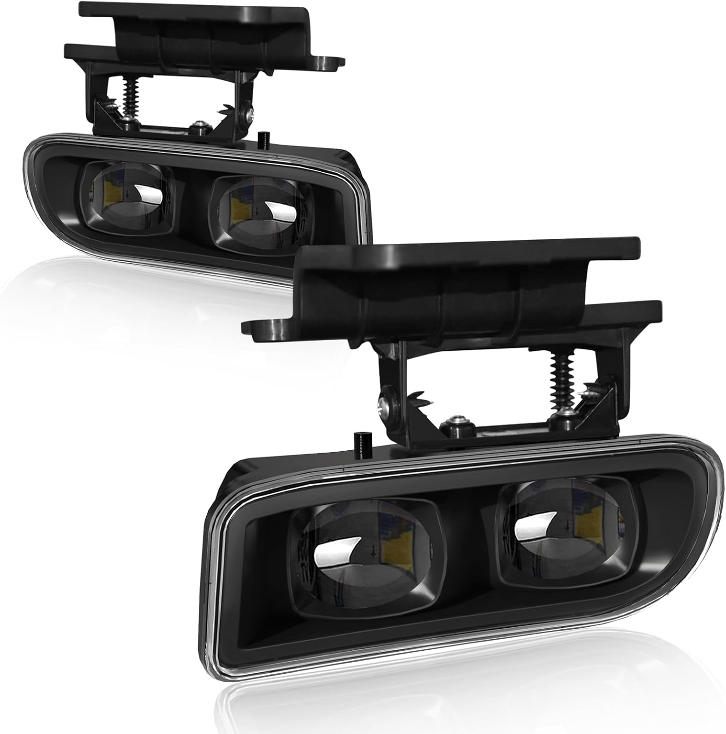 OKSIWA Fog Lights Replacement for 1999-2002 Chevy Silverado 1500/2500/3500 - Direct Fit Front Bumper Fog Lamp Assembly Pair (Left+Right) - Durable ABS Housing, Weather Resistant