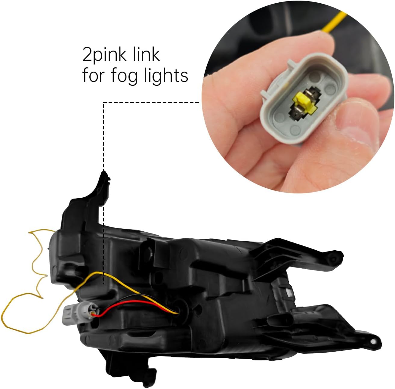 OKSIWA LED Fog Lights fit for 2014 2015 Kia Optima K5, A Pair of Daytime Running Light Assembly with 4-Eyes Style Cover-3