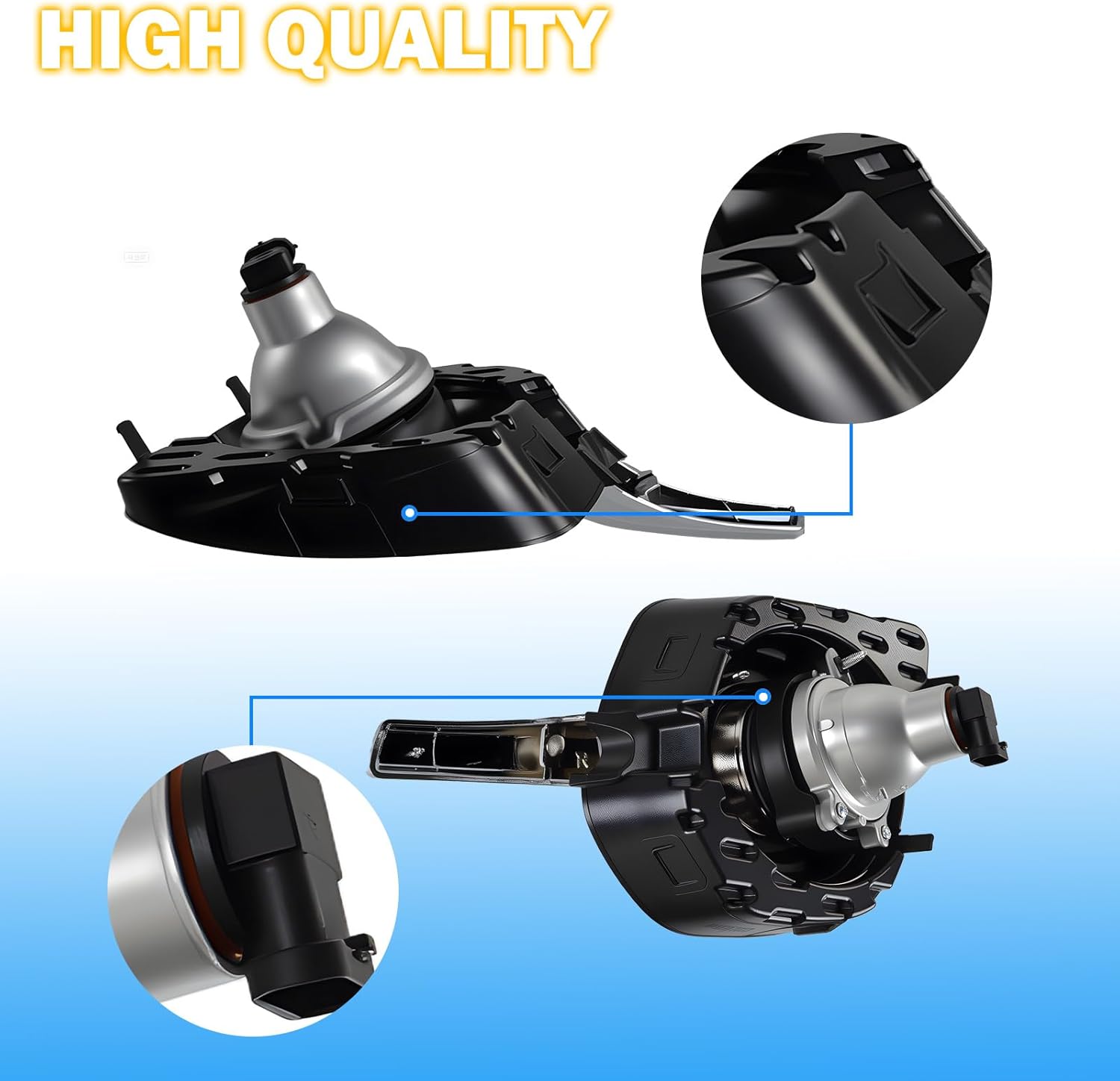 OKSIWA Fog Lights Replacement for 2010 2011 2012 2013 2014 2015 2016 Equinox with H11 12V 35W Halogen Bulbs & Wiring Harness Kit (Clear Lens)-6
