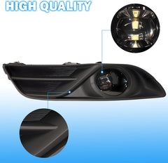 OKSIWA LED Fog Lights Assemblies Compatible With 2013 2014 2015 Nissan Sentra Clear Lens Front Bumper Fog Lights-5