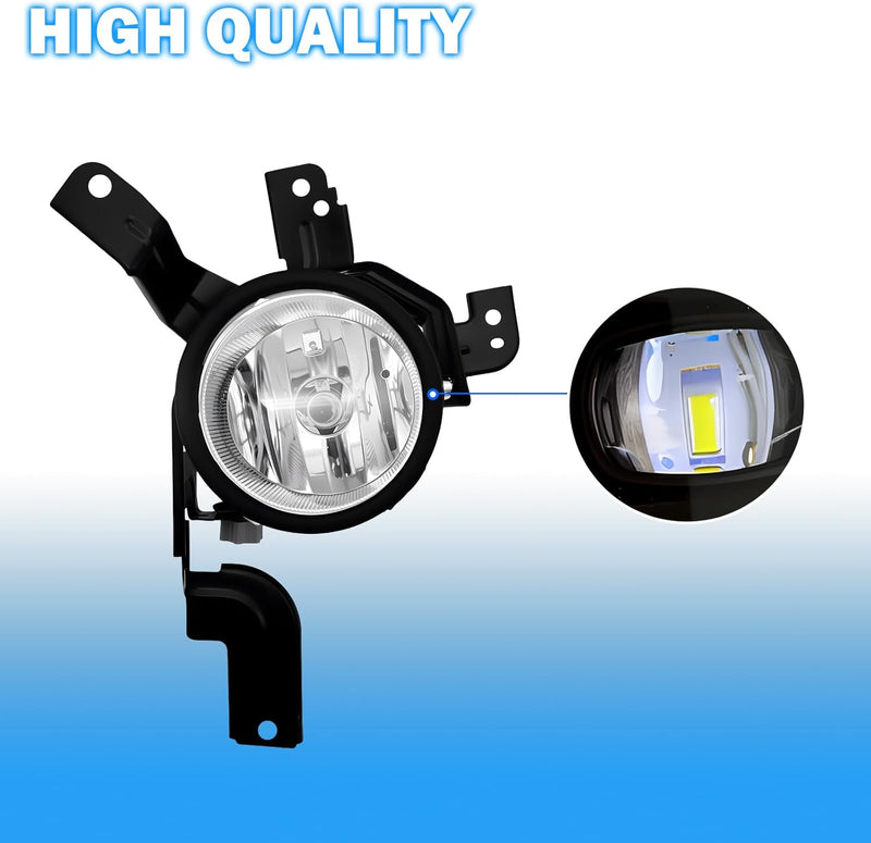 OKSIWA Driving Fog Lights Lamps Compatible With 2007 2008 2009 Honda CRV Front Bumper Lamps with H11 12V 55W Halogen Bulbs & Switch and Wiring Kit (Clear Lens)-4