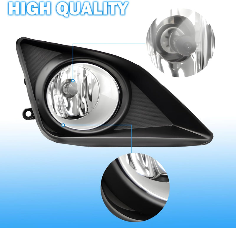 OKSIWA Fog Lights Compatible with 2008-2010 Toyota Corolla Bumper Driving Fog Lamps Assemblies with Switch and Wiring Harness-4