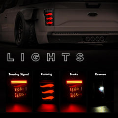 Animated Sequential Smoked LED Tail Lights for 2015-2020 Ford F150 Plug & Play-2