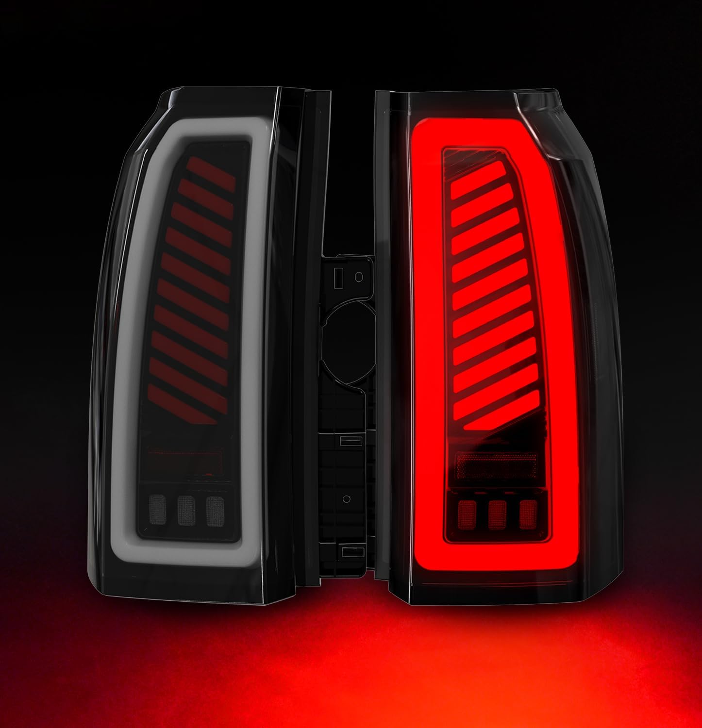 OKSIWA Full LED Tail Lights Compatible with 2015-2020 GMC Yukon/Yukon XL (submodel: Denali, SLE, SLT) Starting Animated Rear Light Assembly,Dynamic Turn Signal,Brake Light,Reverse Light Smoked