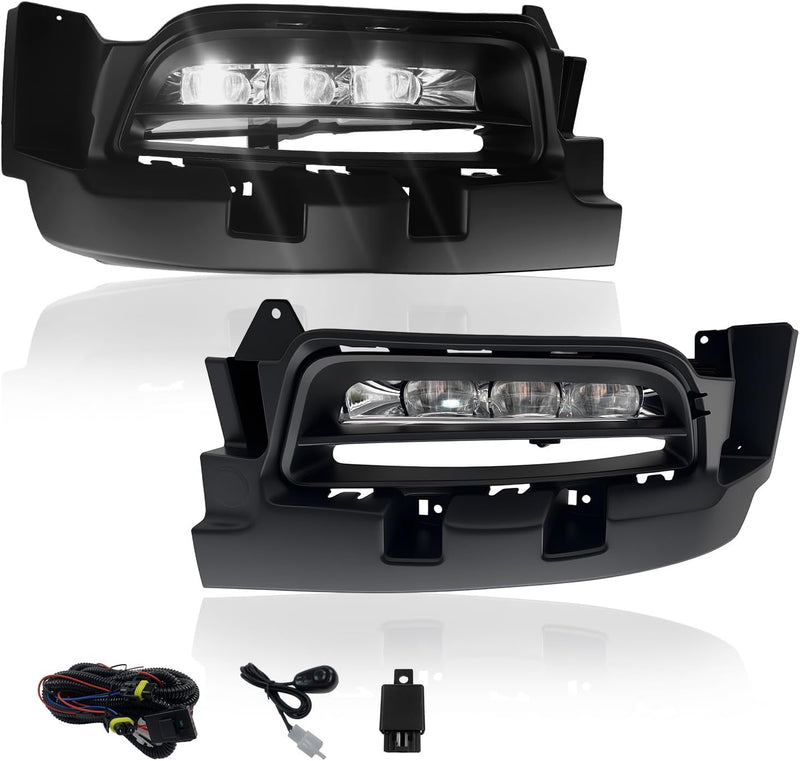 OKSIWA LED Fog Lights Assembly Compatible With 2015 2016 2017 2018 2019 2020 Dodge Charger Front Bumper Driving Fog Lamp Fog Light Kits-9