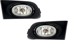 OKSIWA Fog Lights Assembly Compatible With 2001 2002 2003 Honad Civic 2DR/4DR Front Bumper Fog lights with Switch and Wiring Harness- 1 Pair-1