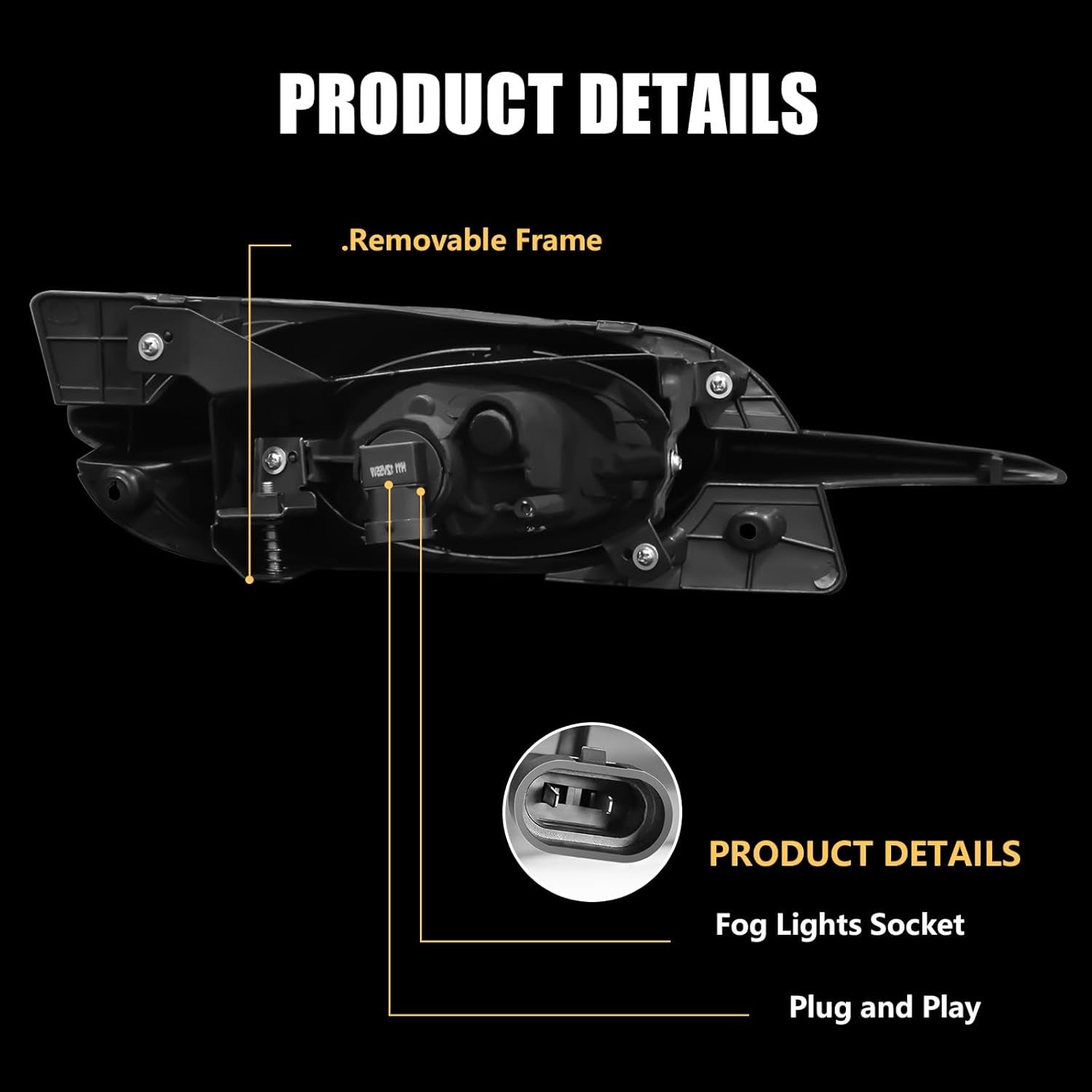 OKSIWA Halogen Fog Lights for 2009 2010 2011 Honda Civic Coupe,Front Bumper Driving Light Kit,Fog Lamps Assembly Replacement With Switch, Wiring Harness, Plug and Play