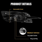 OKSIWA Halogen Fog Lights for 2009 2010 2011 Honda Civic Coupe,Front Bumper Driving Light Kit,Fog Lamps Assembly Replacement With Switch, Wiring Harness, Plug and Play