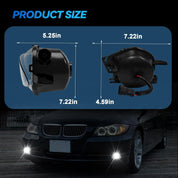 OKSIWA LED Fog Lights Assembly for BMW 3 Series 2006-2008 (323i /325i / 325xi / 328i / 328xi / 330i / 330xi / 335i / 335xi Sedan E90 / Wagon E91) Front Driving Fog Lamp Clear Lens -1 Pair