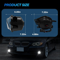 OKSIWA LED Fog Lights Assembly for BMW 3 Series 2006-2008 (323i /325i / 325xi / 328i / 328xi / 330i / 330xi / 335i / 335xi Sedan E90 / Wagon E91) Front Driving Fog Lamp Clear Lens -1 Pair-6
