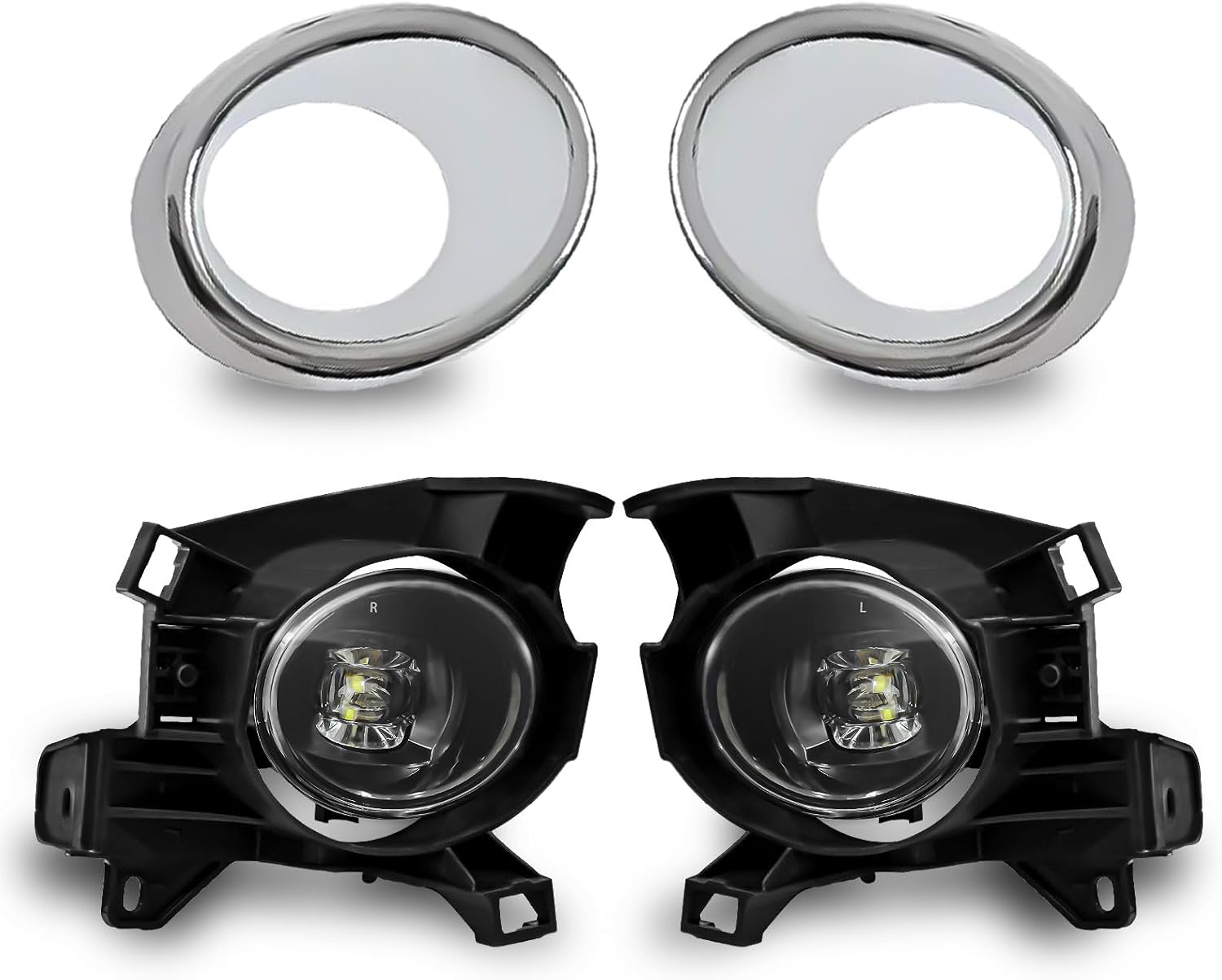 OKSIWA LED Fog Lights,Compatible with 2013-2016 Nissan Pathfinder,Front Bumer Driving Light Fog Lamp Assembly Kit with Wiring Harness, Switch,Plug and Play