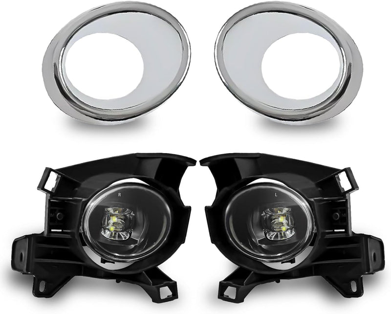 OKSIWA LED Fog Lights,Compatible with 2013-2016 Nissan Pathfinder,Front Bumer Driving Light Fog Lamp Assembly Kit with Wiring Harness, Switch,Plug and Play-1