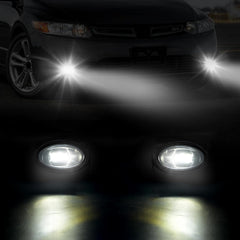 OKSIWA LED Fog Lights for 2006 2007 2008 Honda Civic Coupe 2DR,Front Bumper Driving Light kit,Fog Lamp Assembly Replacement with Switch,Wiring Harness,Plug and Play-7