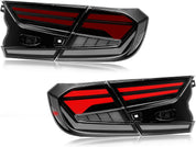 OKSIWA Full LED Tail Lights for Honda Accord 2018-2022,10th & 10.5th Gen Rear Lights with Start-Up Animation, Turn Signals, Brake Lights, and Reverse Lights